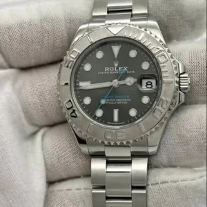 Rolex Yacht-Master 37mm "Rolesium" Rhodium Dial 950 Platinum Bidirectional Bezel Oyster Bracelet 268622 | 2021 Full Set