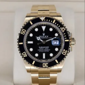 Rolex Submariner Date "Blacksy" 41mm Black Dial Black Cerachrom Bezel Solid 18k Yellow Gold Oyster Bracelet 126618LN | 2023 Full Set