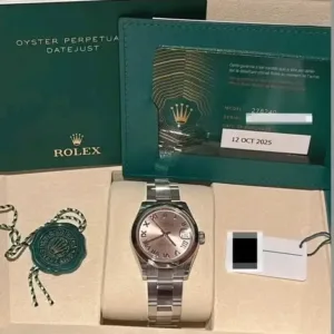 Rolex Datejust 41mm Mint Green Sunray Dial 18k White Gold Fluted Bezel Oyster Bracelet 126334 | 2025 Mint Full Set