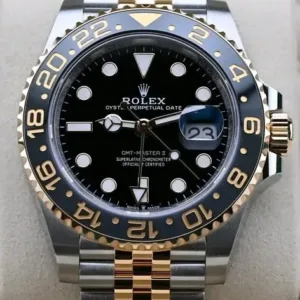 Rolex GMT-Master II "Bumblebee / Zombie" 40mm Black Dial Black & Grey Cerachrom Bezel Two-Tone Yellow Rolesor Jubilee Bracelet 126713GRNR | 2025 Brand New Full Set