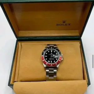 Rolex GMT-Master II "Coke" 40mm Black Tritium Dial Red & Black Aluminum Bezel Steel Oyster Bracelet 16710 | Vintage 1996 "T-Serial" — Rolex Serviced 2022 — Exceptional Full Set with Papers