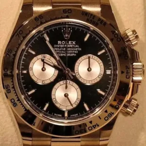 Rolex Cosmograph Daytona 40mm Black "Reverse Panda" Dial Solid 18k Everose Gold Tachymeter Bezel Oyster Bracelet 126505 | 2025 Full Set
