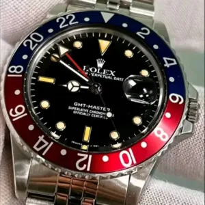 Rolex GMT-Master 40mm "Pepsi" Black Dial Jubilee Bracelet 16750 | Vintage 1980s Full Set