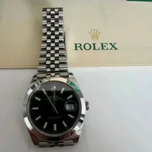 Rolex Datejust 41 Black Dial Smooth Bezel Jubilee Bracelet 126300 | 2020