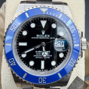Rolex Submariner Date "Cookie Monster" 41mm Black Dial Blue Cerachrom Bezel Solid 18k White Gold Oyster Bracelet 126619LB | 2022 Full Set